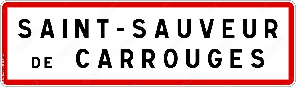 Panneau entrée ville agglomération Saint-Sauveur-de-Carrouges / Town entrance sign Saint-Sauveur-de-Carrouges Panneau entrée ville agglomération Saint-Sauveur-de-Carrouges / Town entrance sign Saint-Sauveur-de-Carrouges