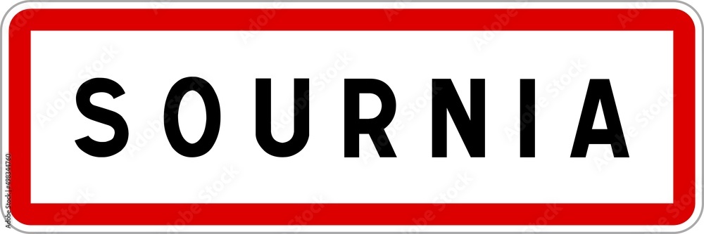Panneau entrée ville agglomération Sournia / Town entrance sign Sournia Panneau entrée ville agglomération Sournia / Town entrance sign Sournia