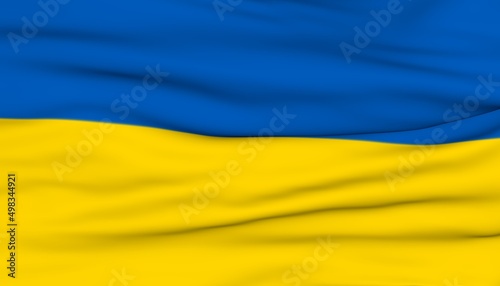 Ukraine flag background. Politics and Peace. 3D render