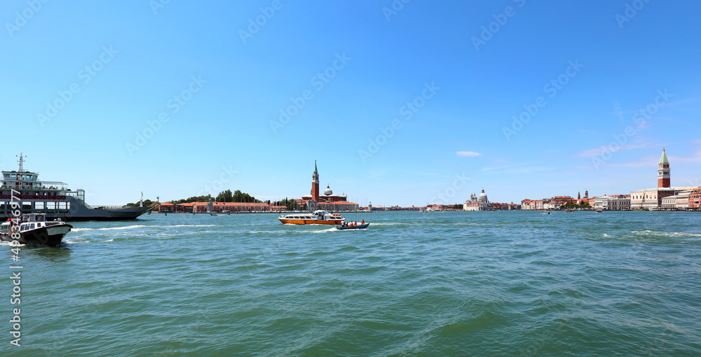 Panoramic View of  Venice Island in Italy and the Adriatic Sea