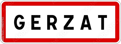 Panneau entrée ville agglomération Gerzat / Town entrance sign Gerzat