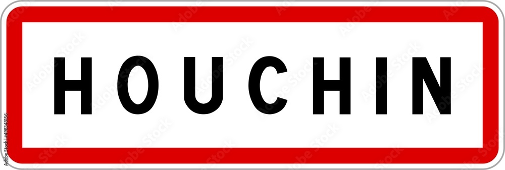 Panneau entrée ville agglomération Houchin / Town entrance sign Houchin
