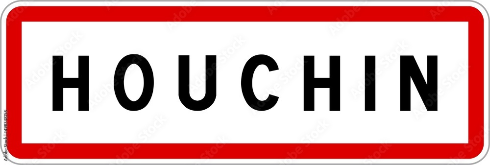 Panneau entrée ville agglomération Houchin / Town entrance sign Houchin Panneau entrée ville agglomération Houchin / Town entrance sign Houchin