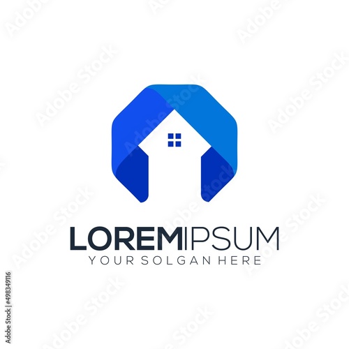 Free Download Hexagon home logo - GFXLoad