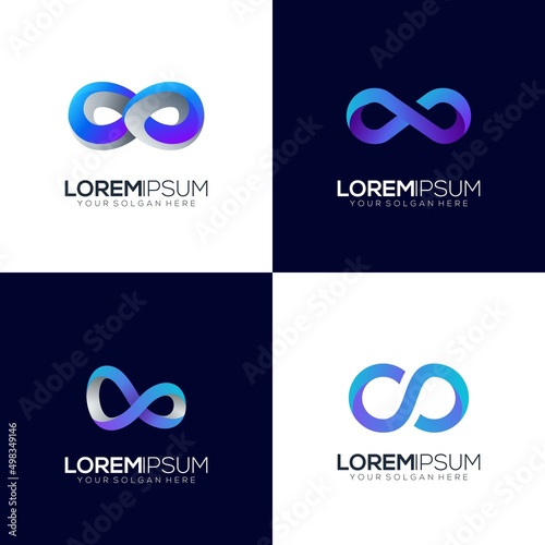 infinity modern colorful gradient logo