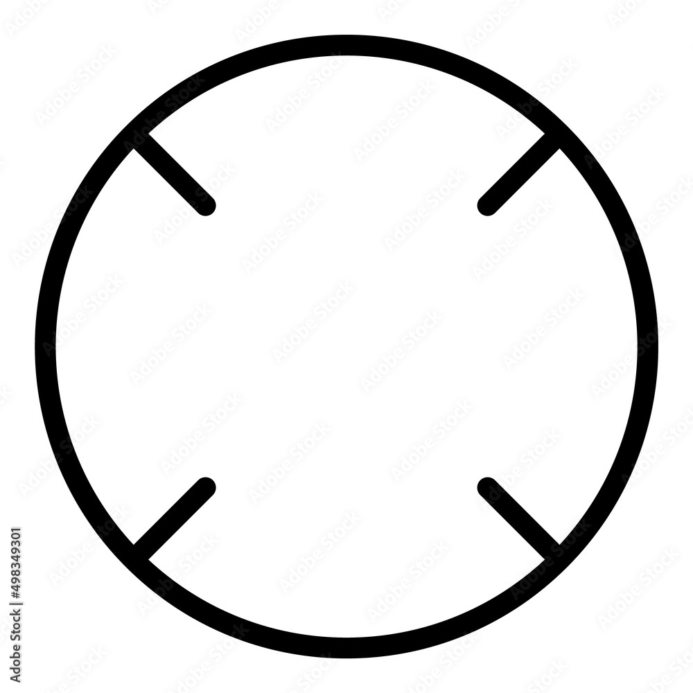 Target Flat Icon Isolated On White Background