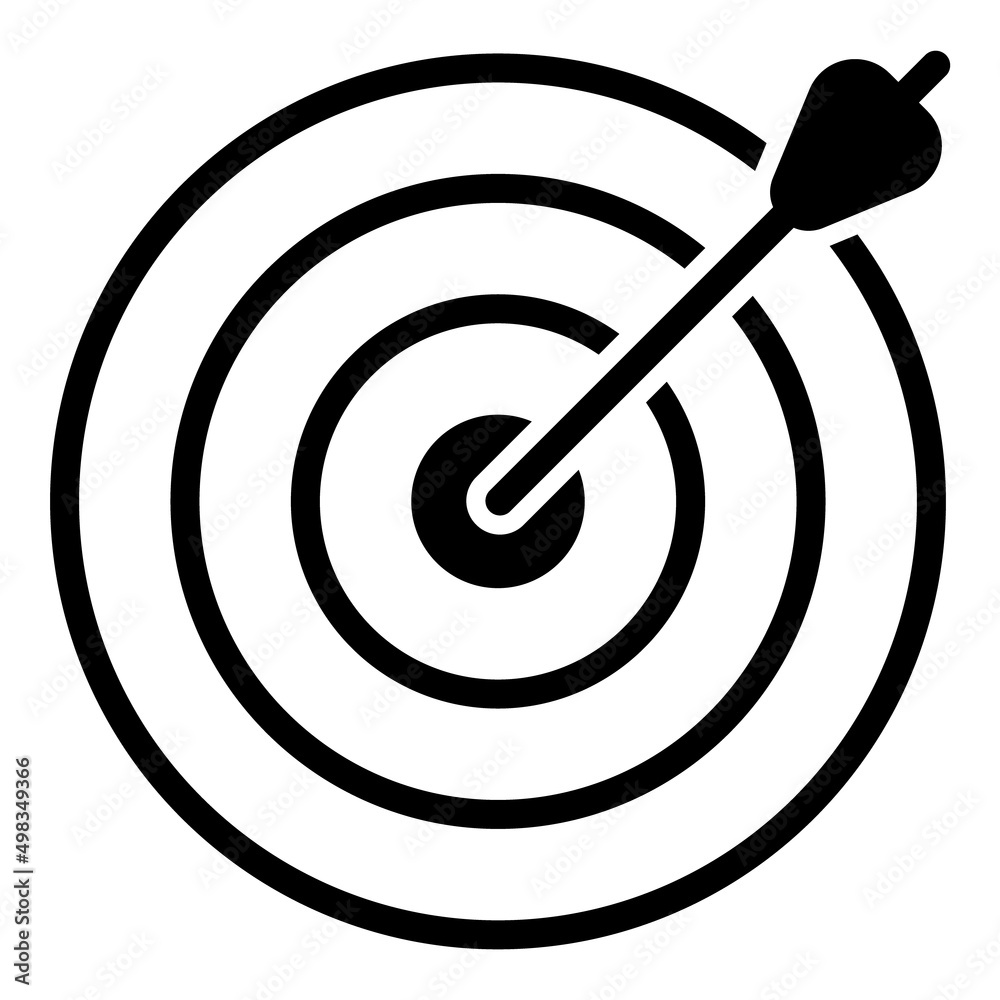 Target Flat Icon Isolated On White Background Target Flat Icon Isolated On White Background