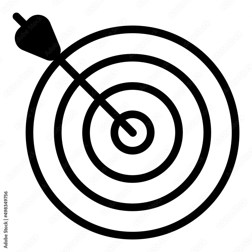Target Business Flat Icon Isolated On White Background Target Business Flat Icon Isolated On White Background
