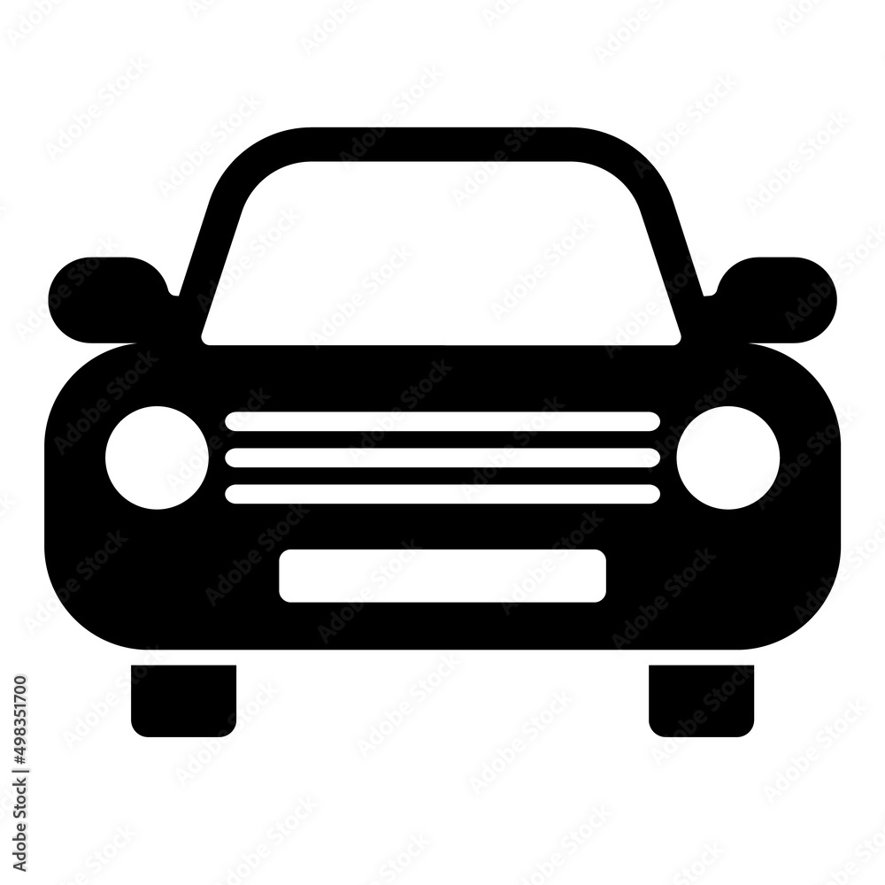 Car Flat Icon Isolated On White Background Car Flat Icon Isolated On White Background