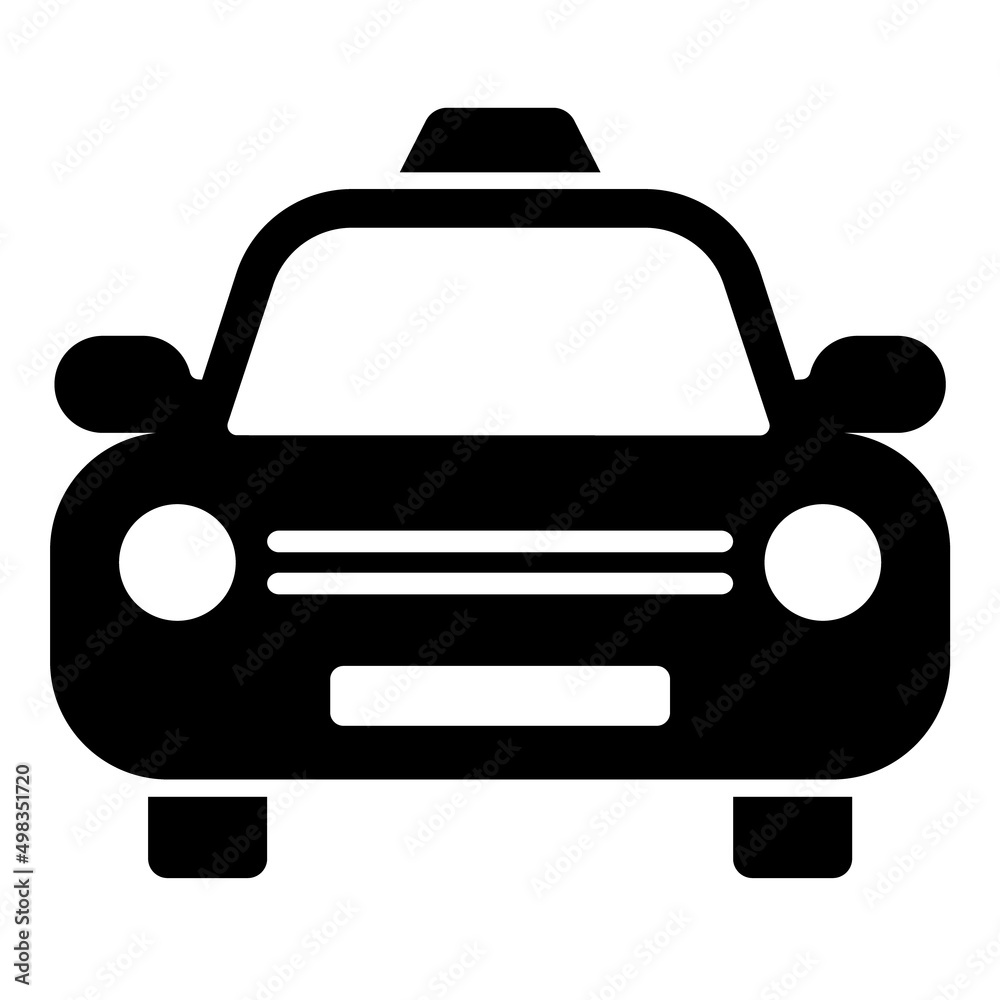 Taxi Flat Icon Isolated On White Background Taxi Flat Icon Isolated On White Background