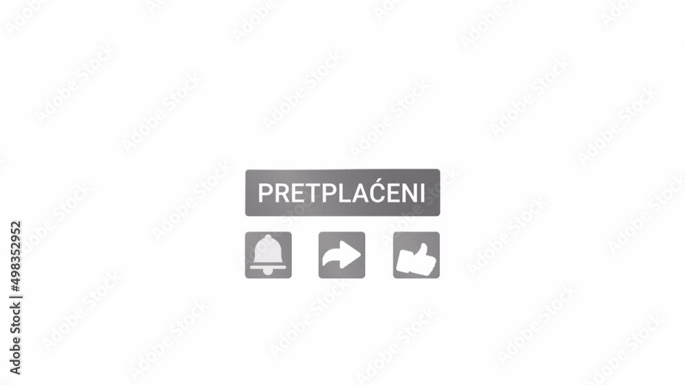 PRETPLATITE SE BOSANSKI SUBSCRIBE BUTTON, 4k VIDEO IS TRANSPARENT