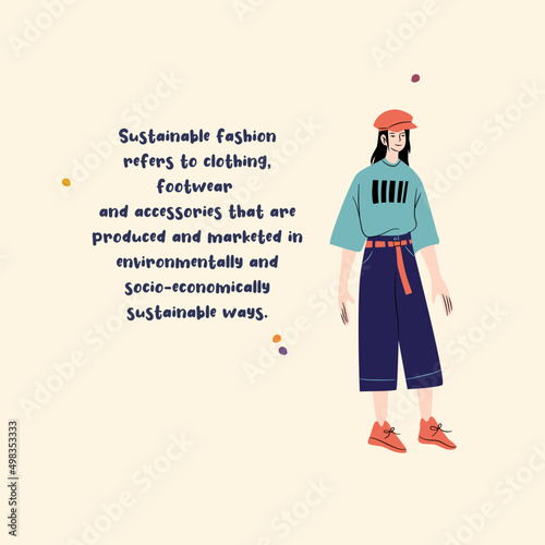 illustration person with hat  - fashion revolution week