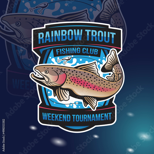 Rainbow Trout Fishing Logo Design