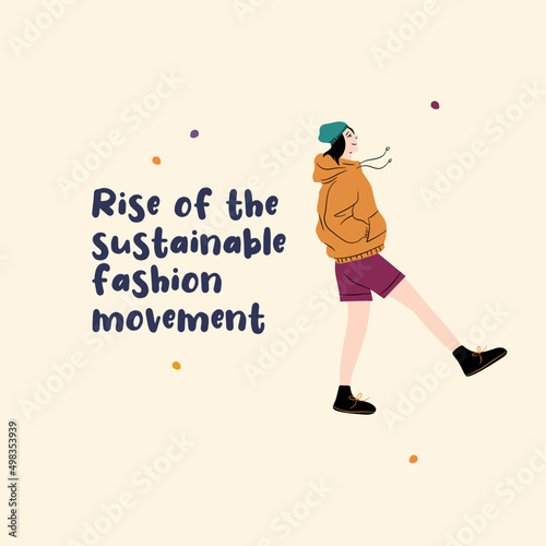illustration person walking  - fashion revolution week