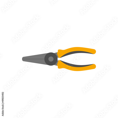 Pliers. Working tool Illustration in flat style.