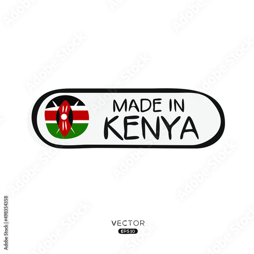 Made in Kenya, vector illustration.