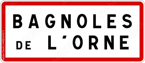 Panneau entrée ville agglomération Bagnoles-de-l'Orne / Town entrance sign Bagnoles-de-l'Orne photo