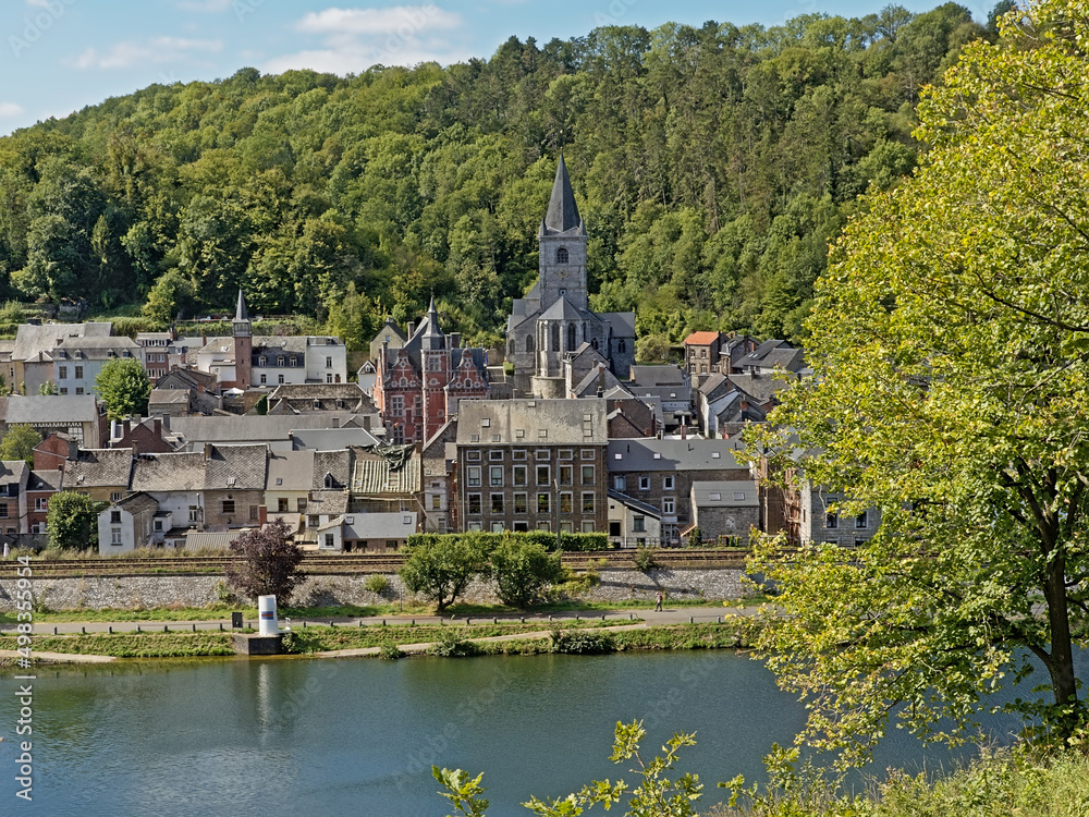 Aerial view on the Village of Bouvignes-sur-Meuse, Dinant, belgium Aerial view on the Village of Bouvignes-sur-Meuse, Dinant, belgium