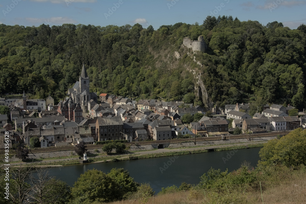 Aerial view on the Village of Bouvignes-sur-Meuse, Dinant, belgium Aerial view on the Village of Bouvignes-sur-Meuse, Dinant, belgium