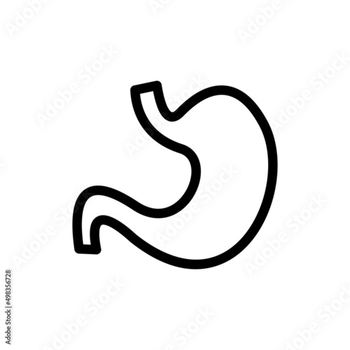 Set of black vector icons, isolated against white background. Flat illustration on a theme stomach
