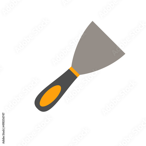 Putty knife. Working tool Illustration in flat style.