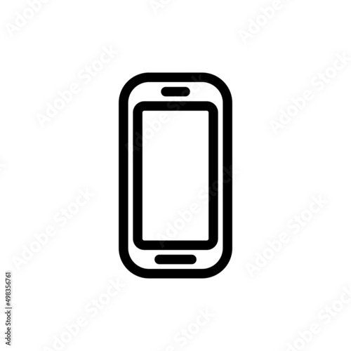 Set of black vector icons, isolated against white background. Flat illustration on a theme smartphone