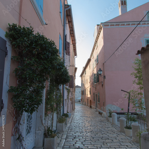 Fototapeta Naklejka Na Ścianę i Meble -  rue ancienne de Rovinj en Istrie en croatie