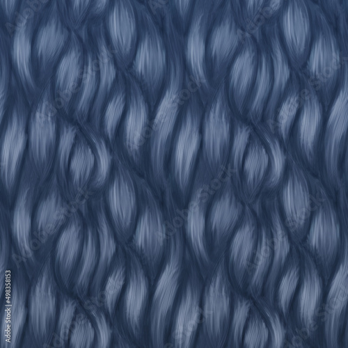 Abstract blue curly hair texture pattern background.