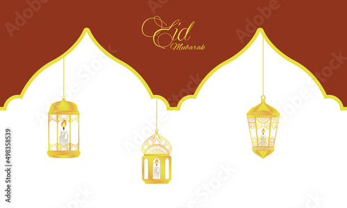 Eid Mubarak lettering poster