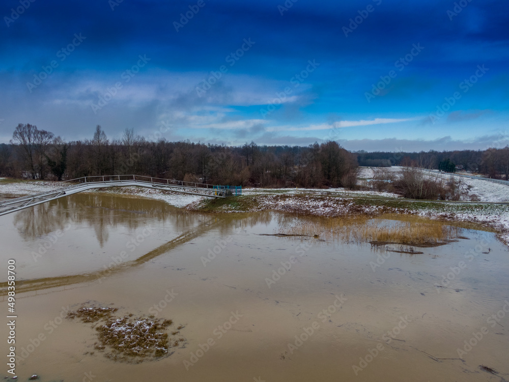 River Česma near the village of Narta from above