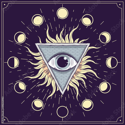 esoteric symbol and moon phases