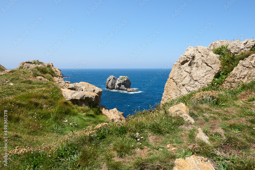 Various rock formations on cliffs in northern Spain Various rock formations on cliffs in northern Spain