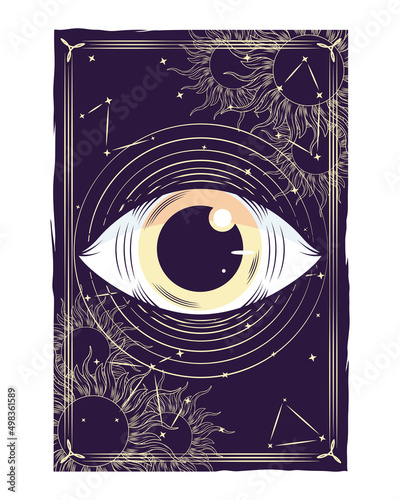 tarot card with eye