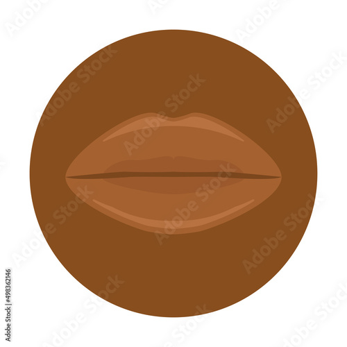 african american lips icon with different emotion vector illustration