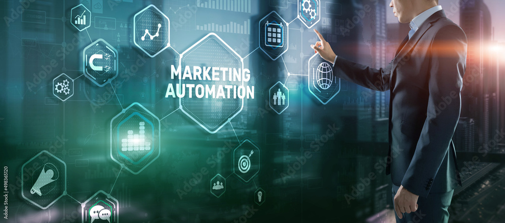 Marketing automation concept. Business Technology Internet and network Marketing automation concept. Business Technology Internet and network