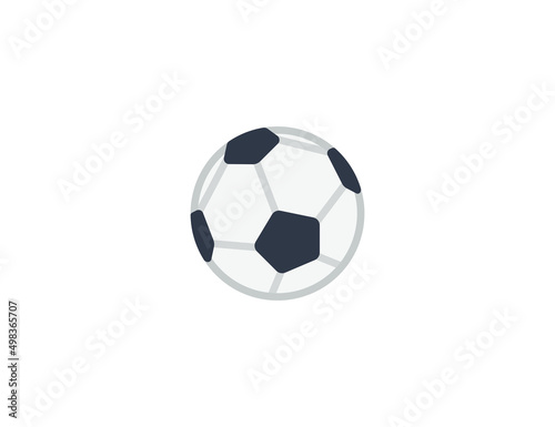 Soccer Ball vector flat emoticon. Isolated Football illustration. Football icon