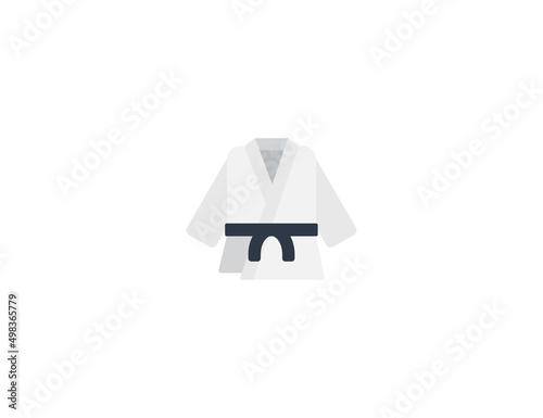 Martial Arts Uniform vector flat emoticon. Isolated Martial Arts Uniform illustration. Martial Arts Uniform icon