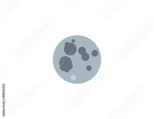 Shadow Moon vector flat emoticon. Isolated Solar Eclipse illustration. New Moon icon