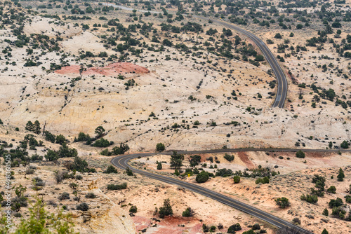 Winding Road through Grand Staircase-Escalante National Monument in Utah