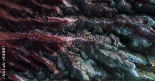 Aerial footage of painted hills Arizona Utah 