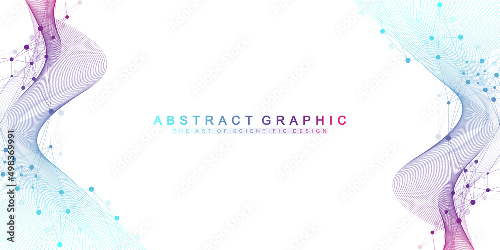Geometric abstract background with connected lines and dots. Connectivity flow point. Molecule and communication background. Graphic connection background for your design. Vector illustration. Geometric abstract background with connected lines and dots. Connectivity flow point. Molecule and communication background. Graphic connection background for your design. Vector illustration.