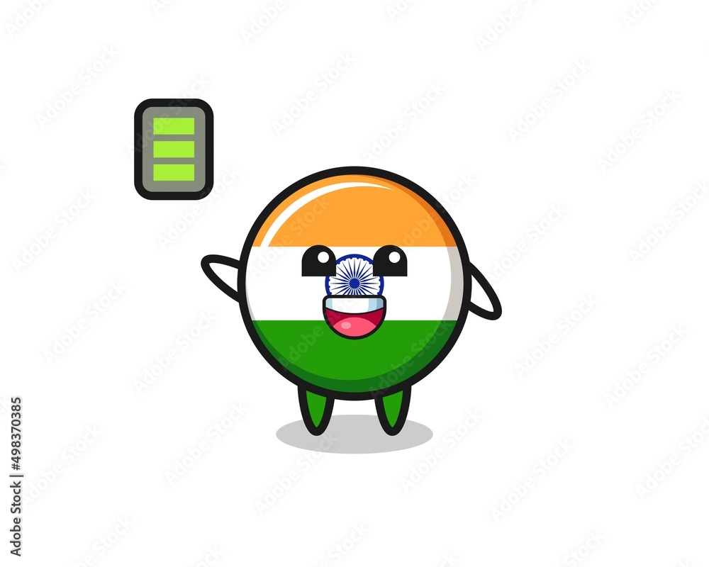 india mascot character with energetic gesture india mascot character with energetic gesture