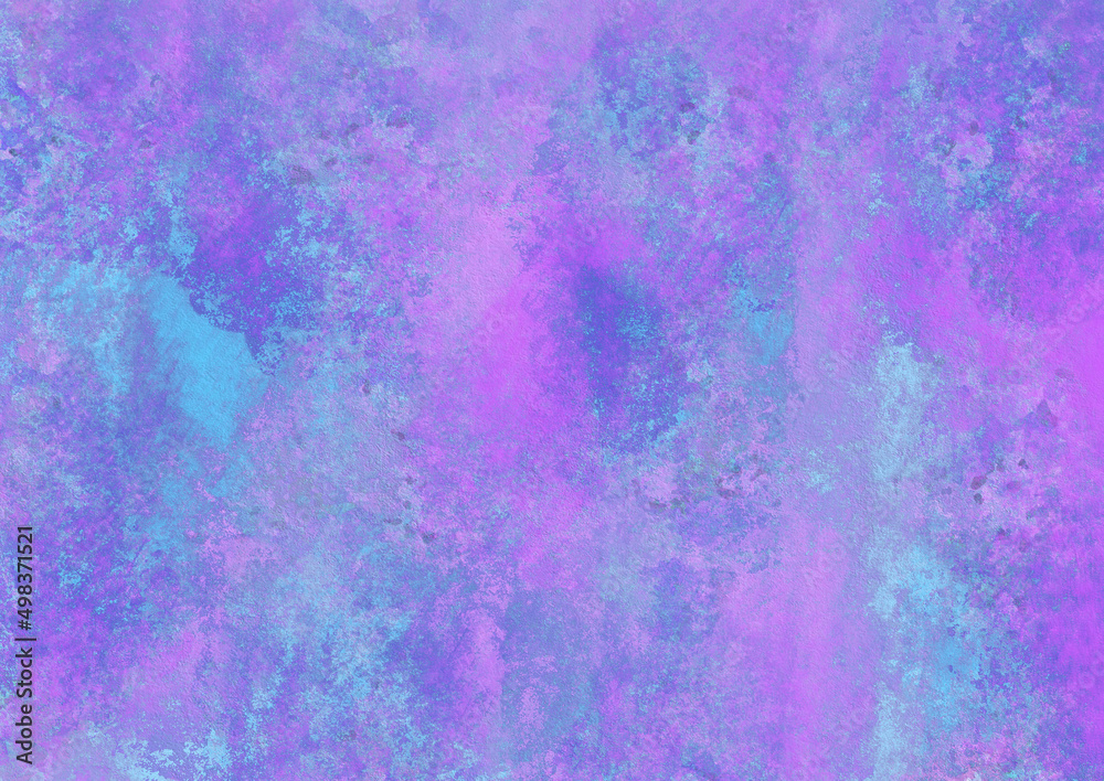 Textured blue and purple watercolor paper background, abstract wet impressionist paint pattern, graphic design