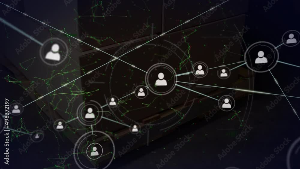 Animation of scope scanning over network of connections