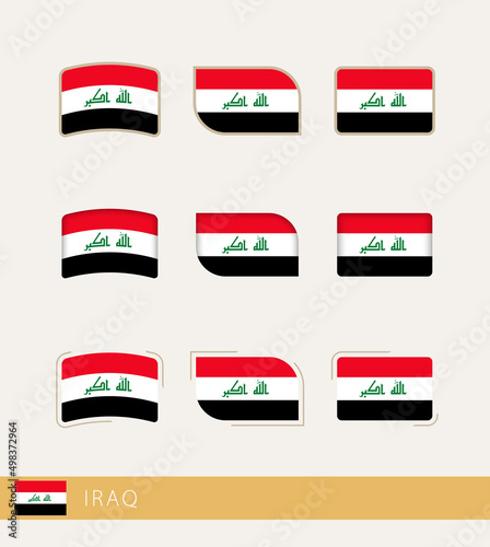 Free Download Vector flags of Iraq, collection of Iraq flags. - GFXLoad
