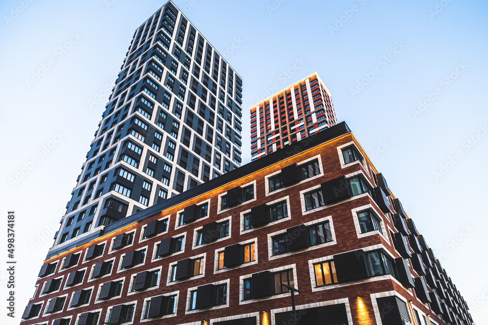 Fototapeta premium skyscrapers , a modern urban residential complex