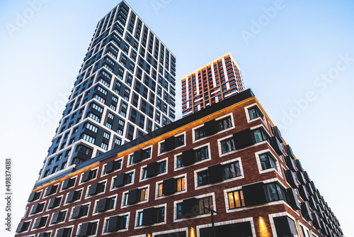 skyscrapers , a modern urban residential complex