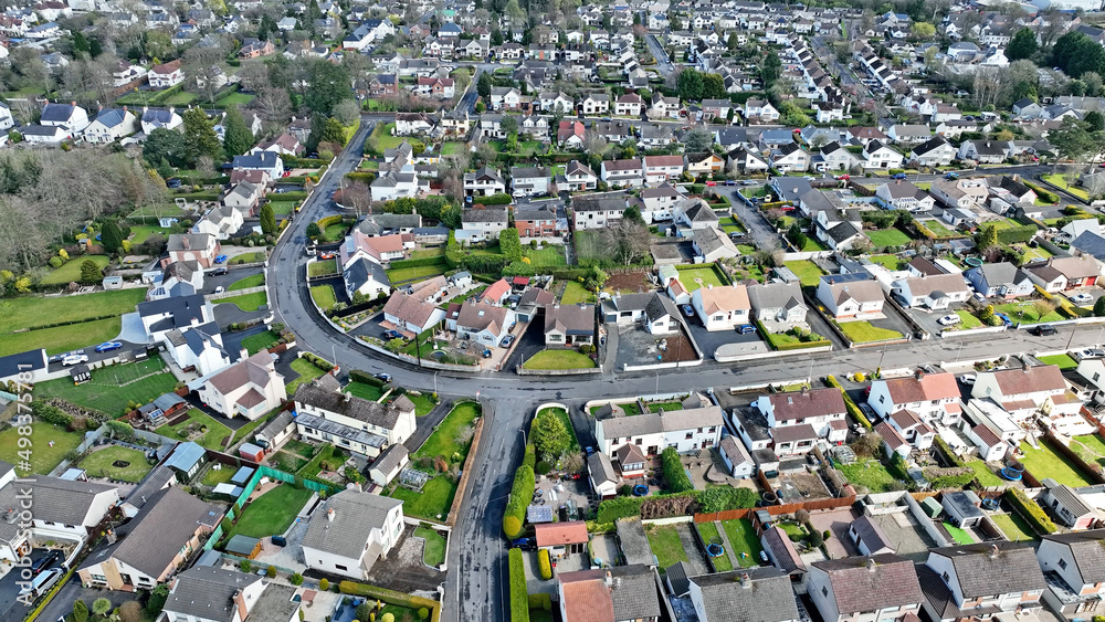 Aerial photo of Ballymena Residential housing areas Co Antrim N Ireland