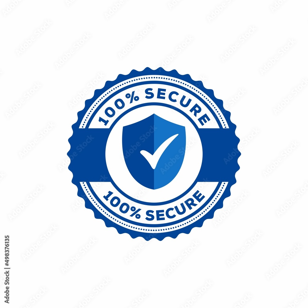 Secure protection vector stamp on white background Secure protection vector stamp on white background