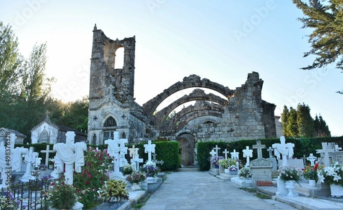 Ruinas de Santa María do Dozo en Cambados, Galicia photo